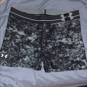 Blue and black under armour shorts